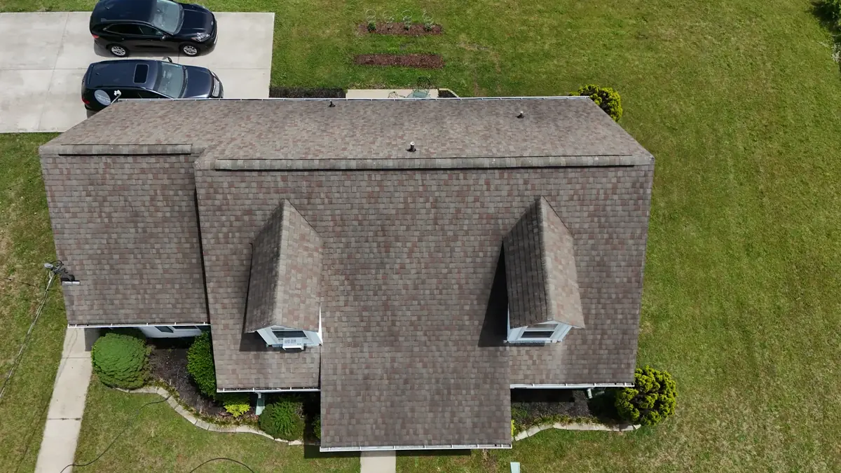Aerial drone roof-inspection photo over Murfreesboro, Tennessee by Blue Raider Roofing & Contracting