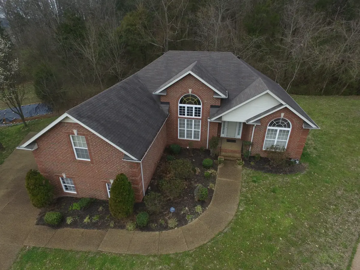 Aerial drone roof-inspection photo over Nashville, Tennessee by Blue Raider Roofing & Contracting