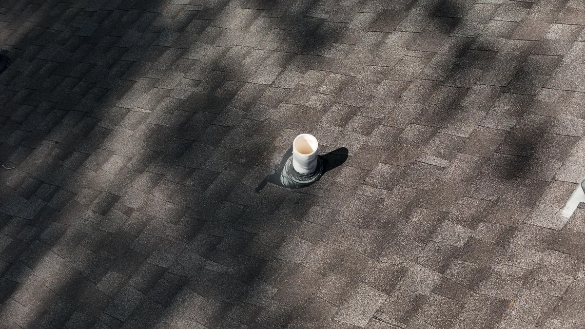 Aerial drone roof-inspection photo over Nashville, Tennessee by Blue Raider Roofing & Contracting