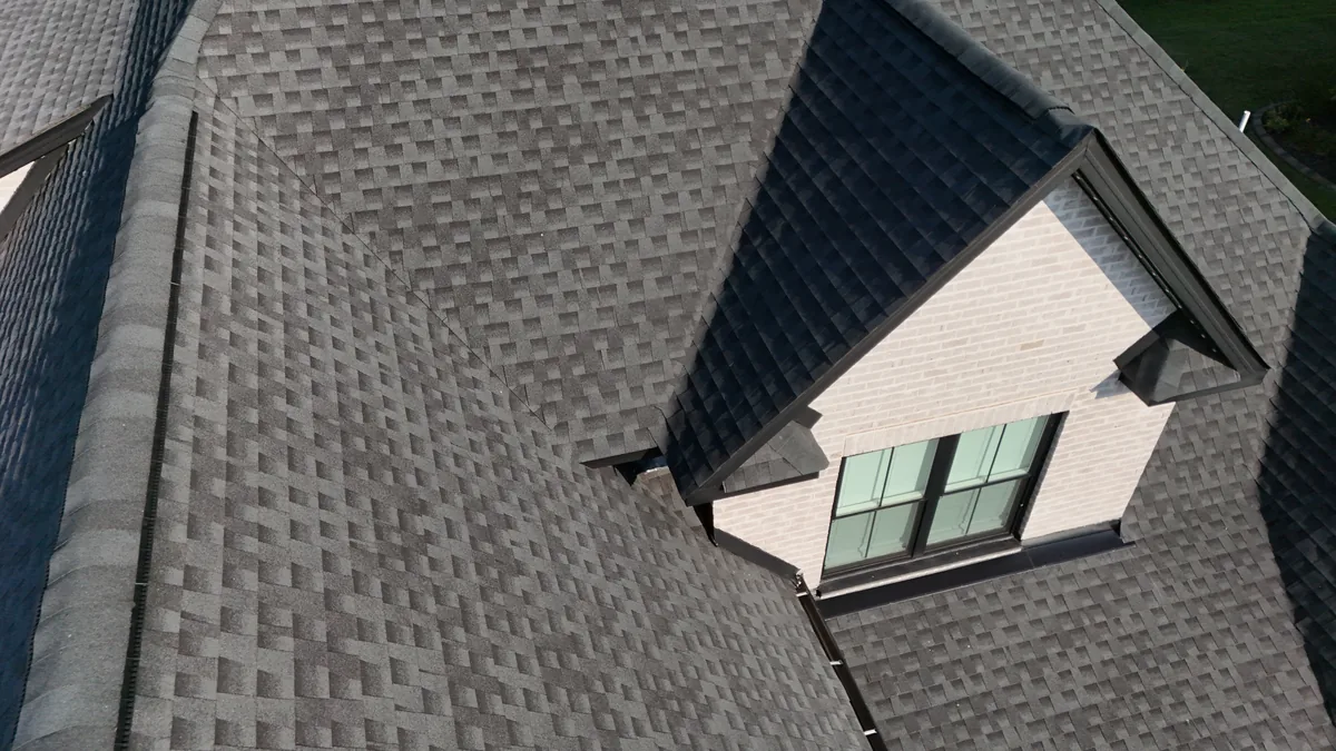 Aerial drone roof-inspection photo over Rutherford County, Tennessee by Blue Raider Roofing & Contracting