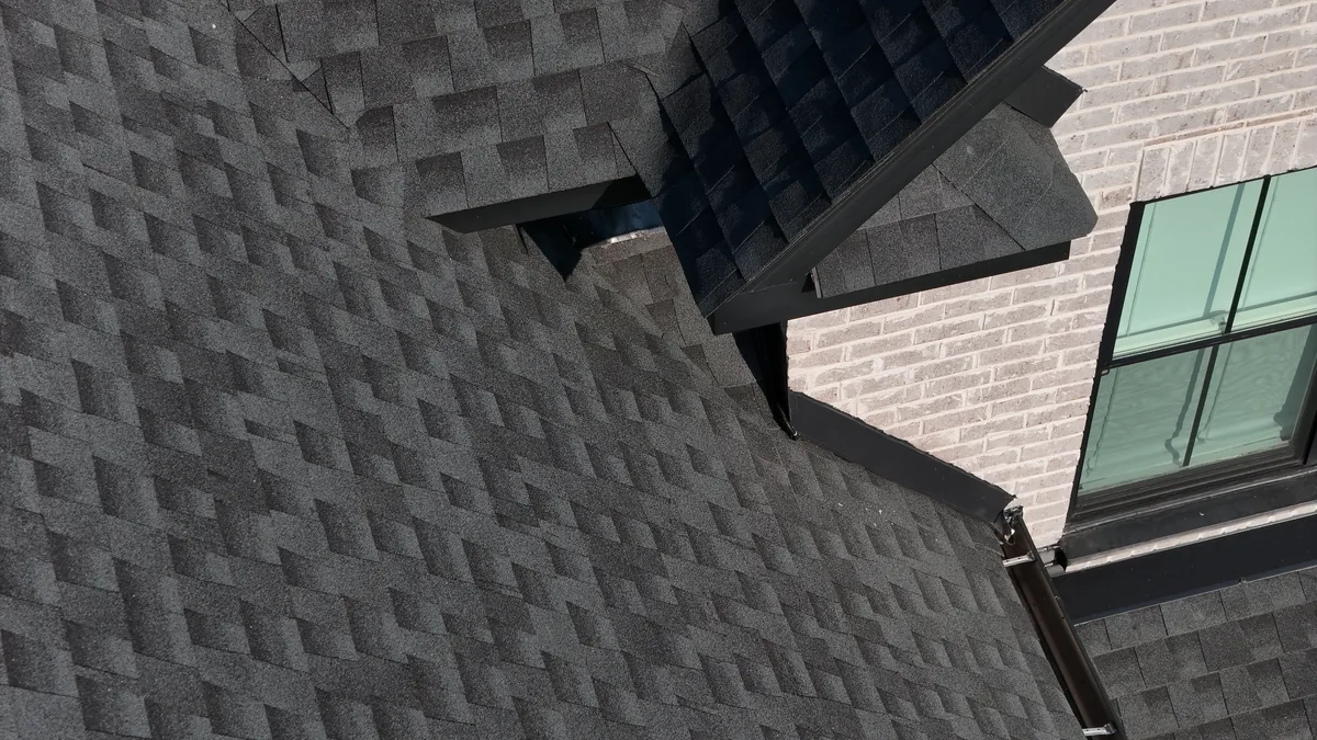 Aerial drone roof-inspection photo over Rutherford County, Tennessee by Blue Raider Roofing & Contracting