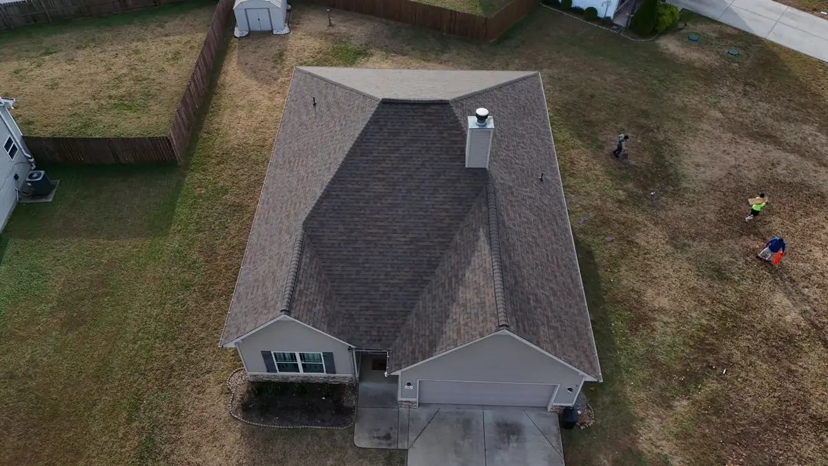 Completed new shingle roof in Christiana, TN by Blue Raider Roofing.