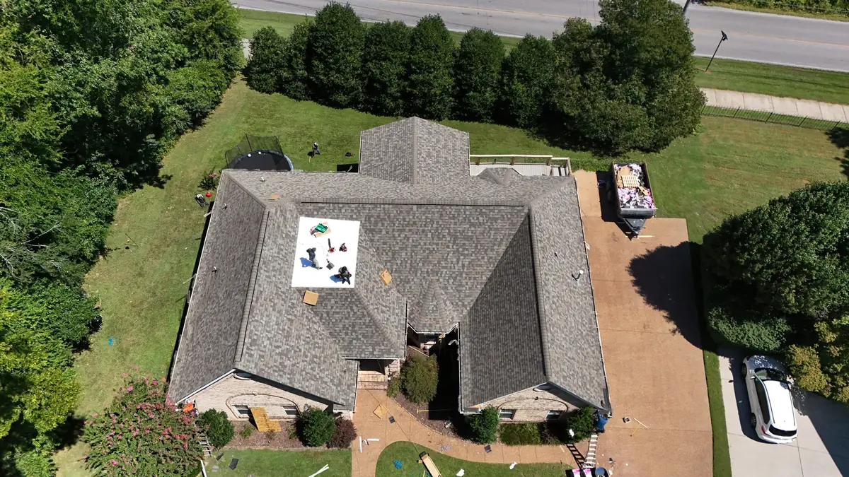 Completed roof replacement in Smyrna, TN by Blue Raider Roofing.