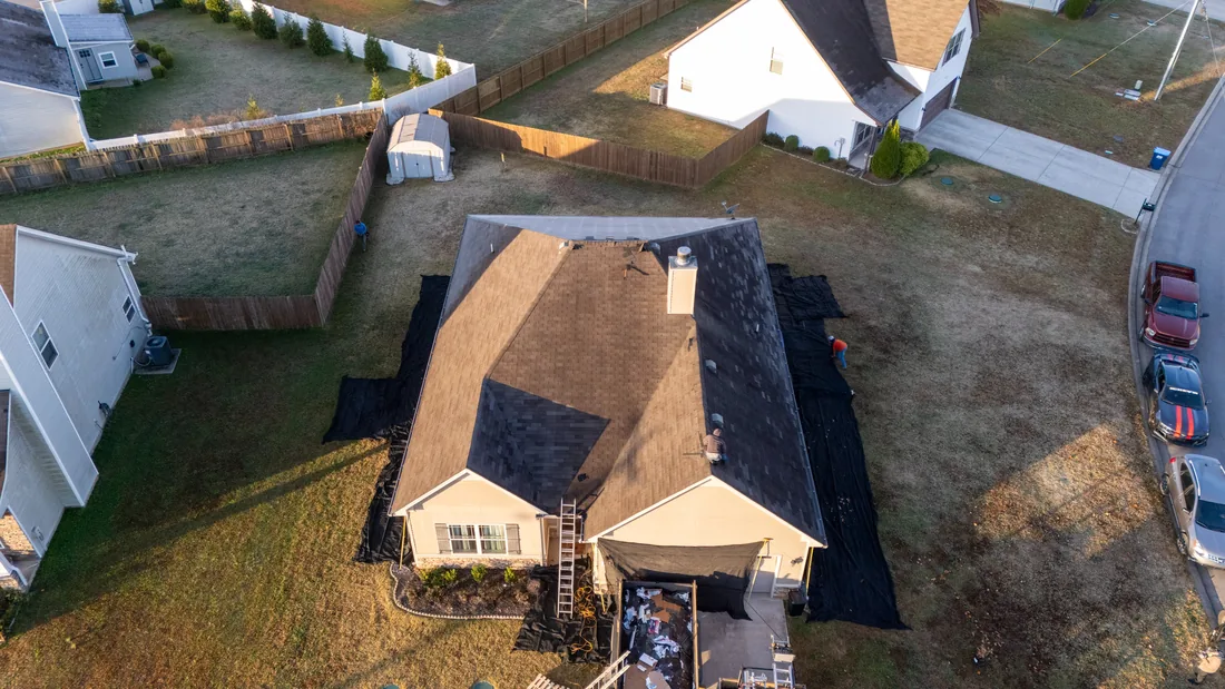 Finished roof replacement at first light